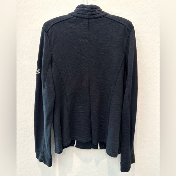 TOMMY HILFIGER Navy Military Jacket Gold Crest Buttons Embroidered Sleeve Small - Picture 6 of 8